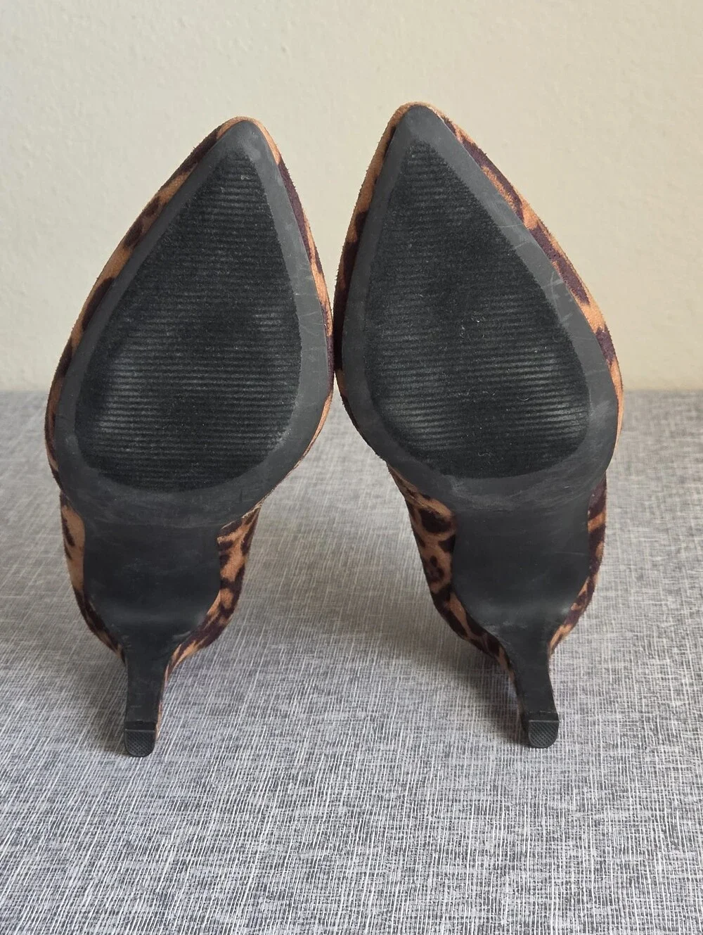 Fergalicious Shae Leopard Print Heel Booties Size 7